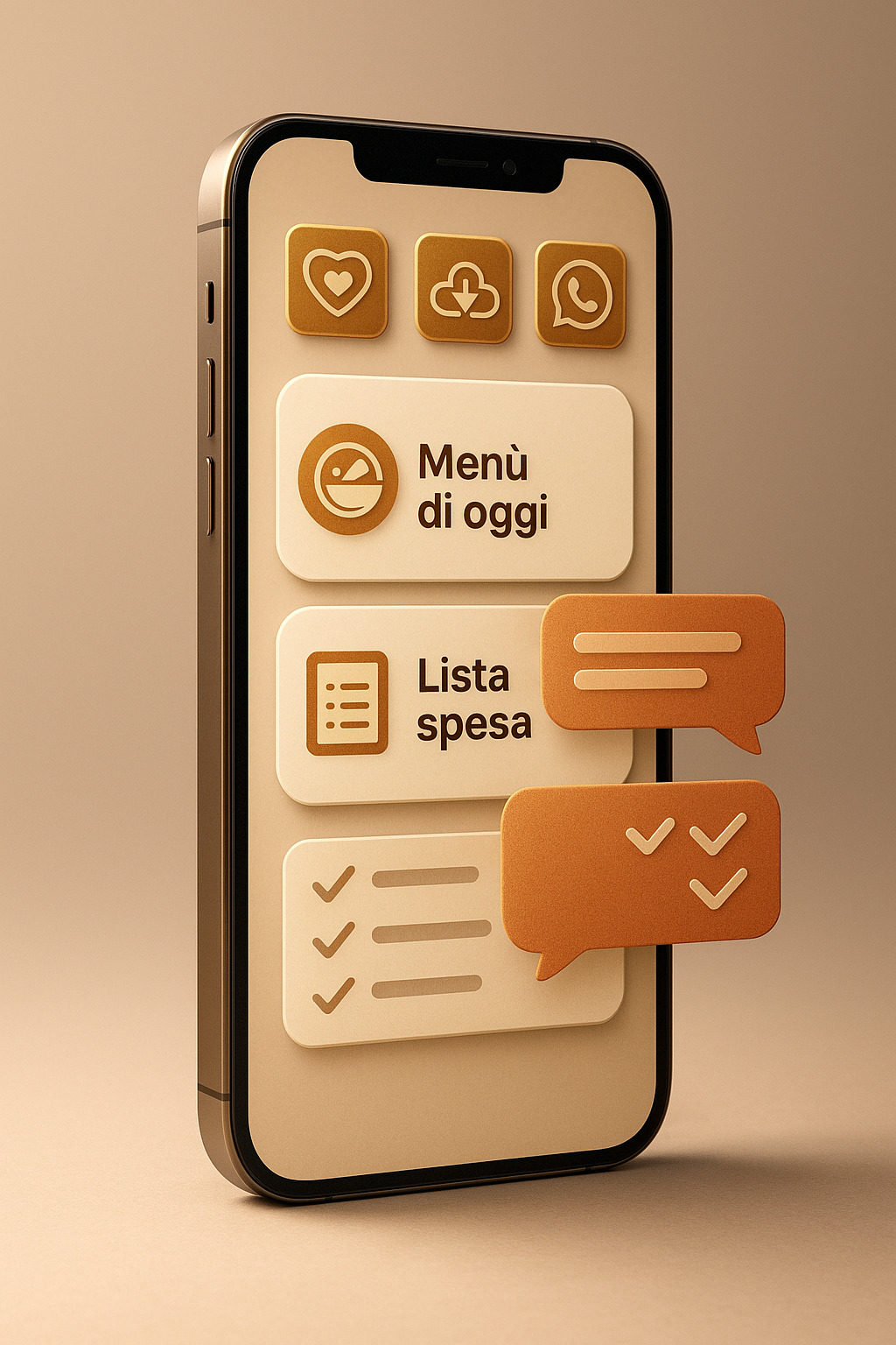 Mockup App nutrizione su smartphone